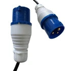 Camping Caravan Electric Hook Up Cable Reel 16A Plug 5m 10m Mains Power Extension Lead