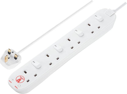 4 Gang Extension Lead with Surge Protection