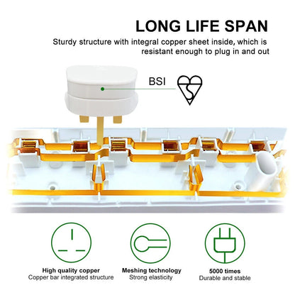 5m extension lead 4 Gang Way 13 Amp